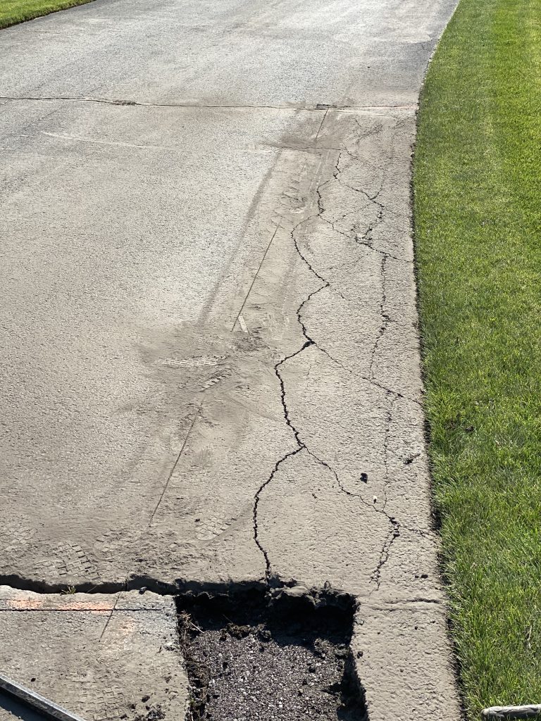 Cracked Driveway