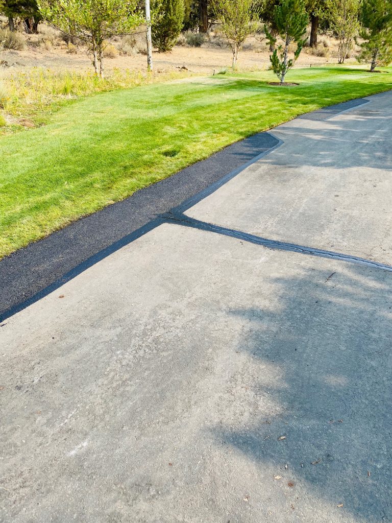 Cracked Driveway Edge Repaired